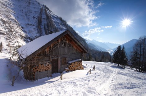 Winterhütte in Österreich