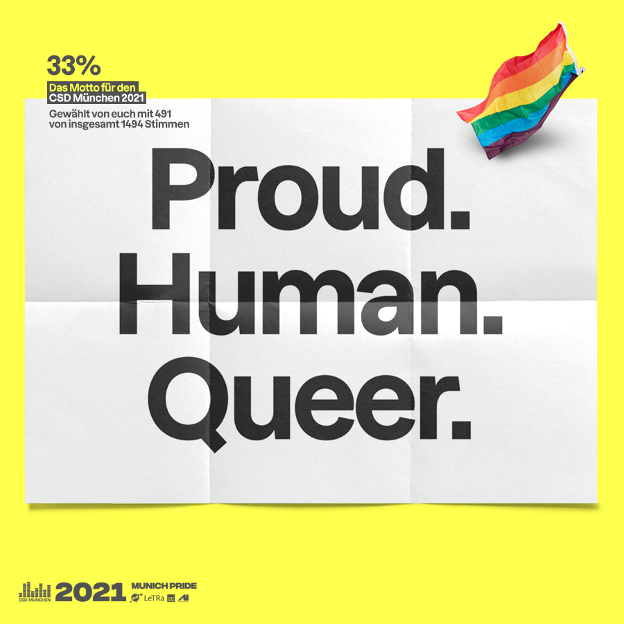 Proud. Human. Queer. © CSD München