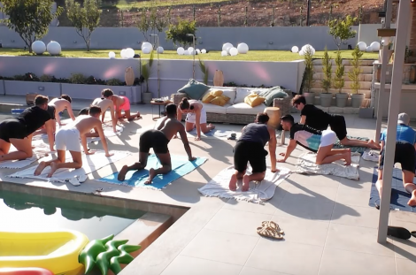Yoga in der Villa
