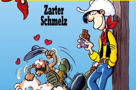 Buchcover "Lucky Luke - Zarter Schmelz" // © Lucky Comics 2021 – All Rights reserved by Ralf König
