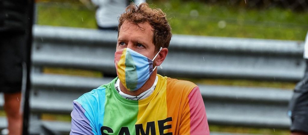 Sebastian Vettel droht Strafe wegen Regenbogen-Shirt