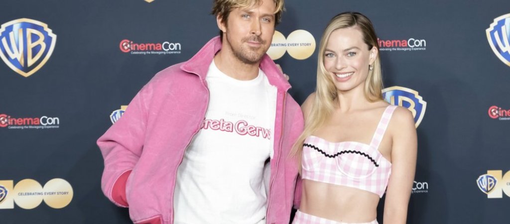 Ryan Gosling und Margot Robbie bei der CinemaCon 2023 in Las Vegas. // Getty Images: Greg Doherty/WireImage