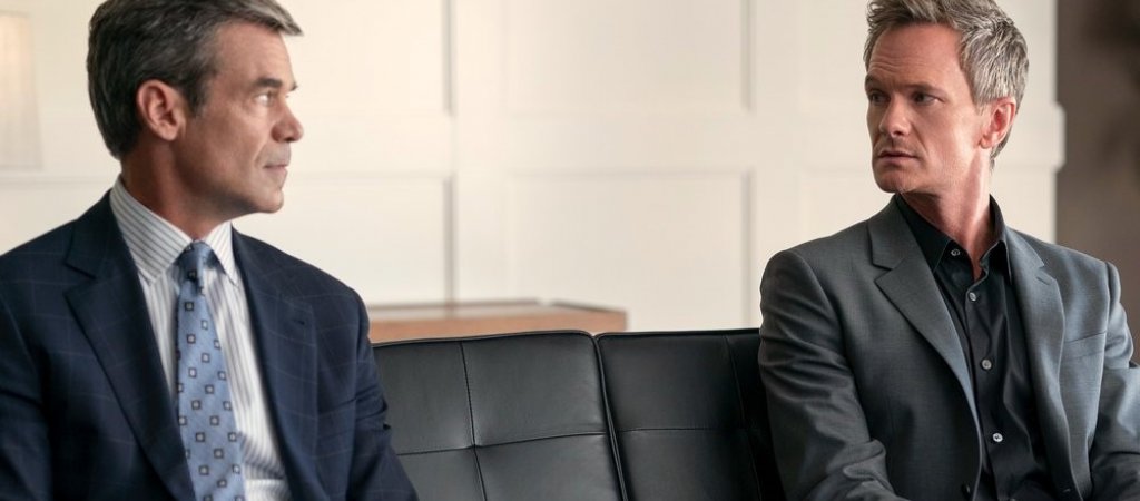 Neil Patrick Harris (r.) als Michael Lawson und Tuc Watkins als Colin McKenna in "Uncoupled". 