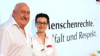 Wolfgang Preussner und Barbara Mansberg vom LSVD Hamburg // © LSVD Hamburg