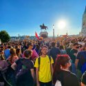 Juni 2021 - Tausende Menschen demonstrieren in Budapest